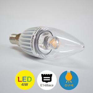 E-14 4W LED 촛대전구[전구색] *안정기내장형램프(LED)